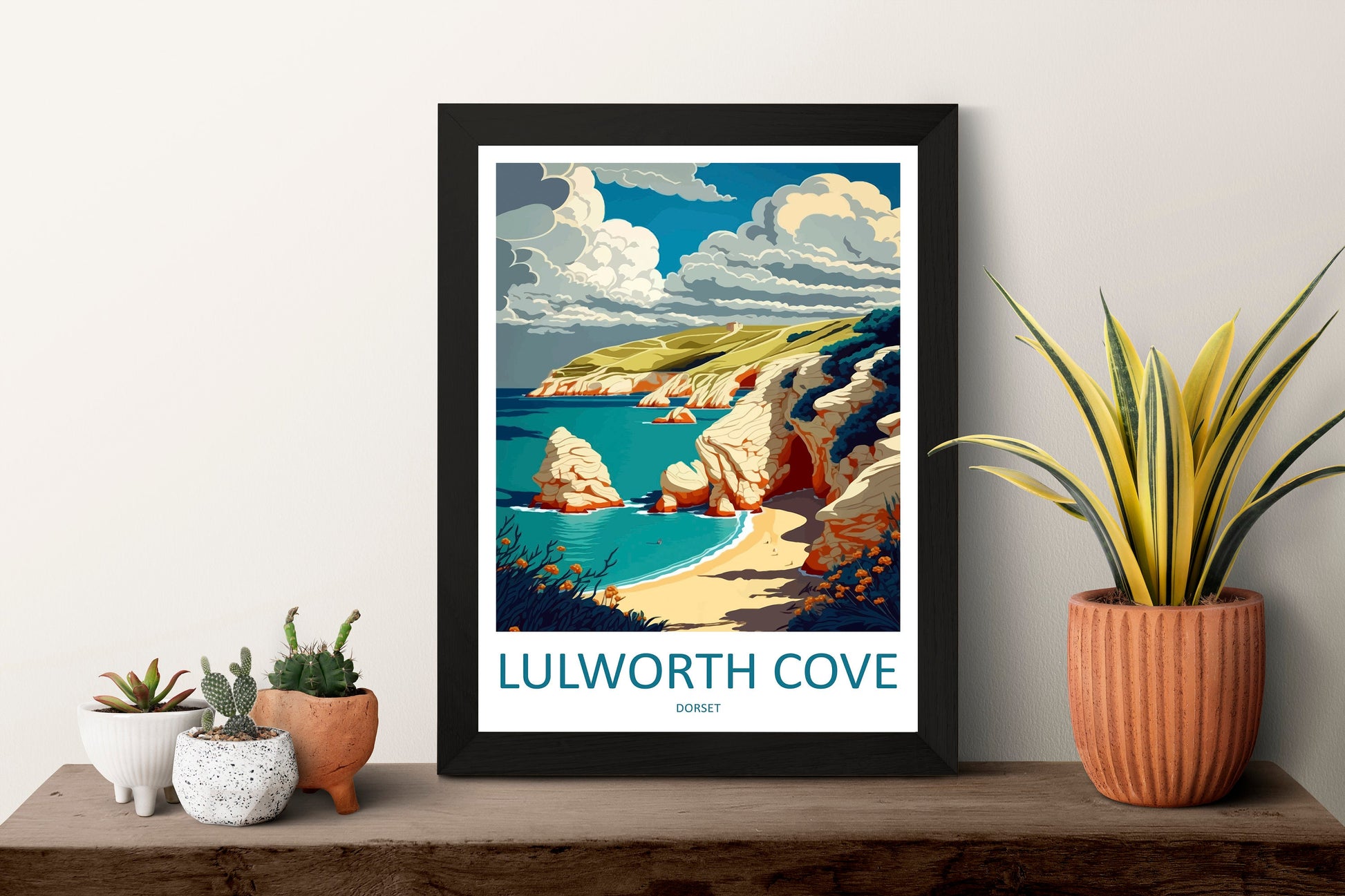 Lulworth Cove Travel Print Wall Art Lulworth Cove Wall Hanging Home Décor Lulworth Cove Gift Art Lovers England Art Lover Gift Lulworth Cove