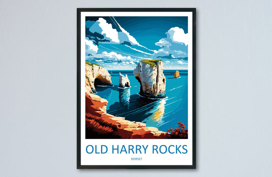Old Harry Rocks Travel Print Wall Art Old Harry Rocks Wall Hanging Home Décor Old Harry Rocks Gift Art Lovers England Art Lover Gift