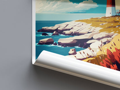 Portland Bill Travel Print Wall Art Portland Bill Wall Hanging Home Décor Portland Bill Gift Art Lovers England Art Lover Gift Portland Bill