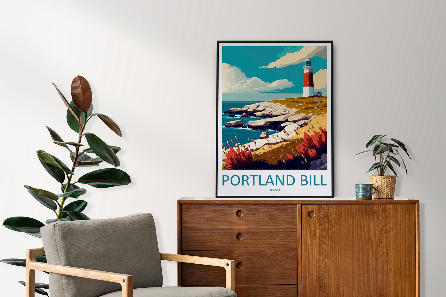 Portland Bill Travel Print Wall Art Portland Bill Wall Hanging Home Décor Portland Bill Gift Art Lovers England Art Lover Gift Portland Bill
