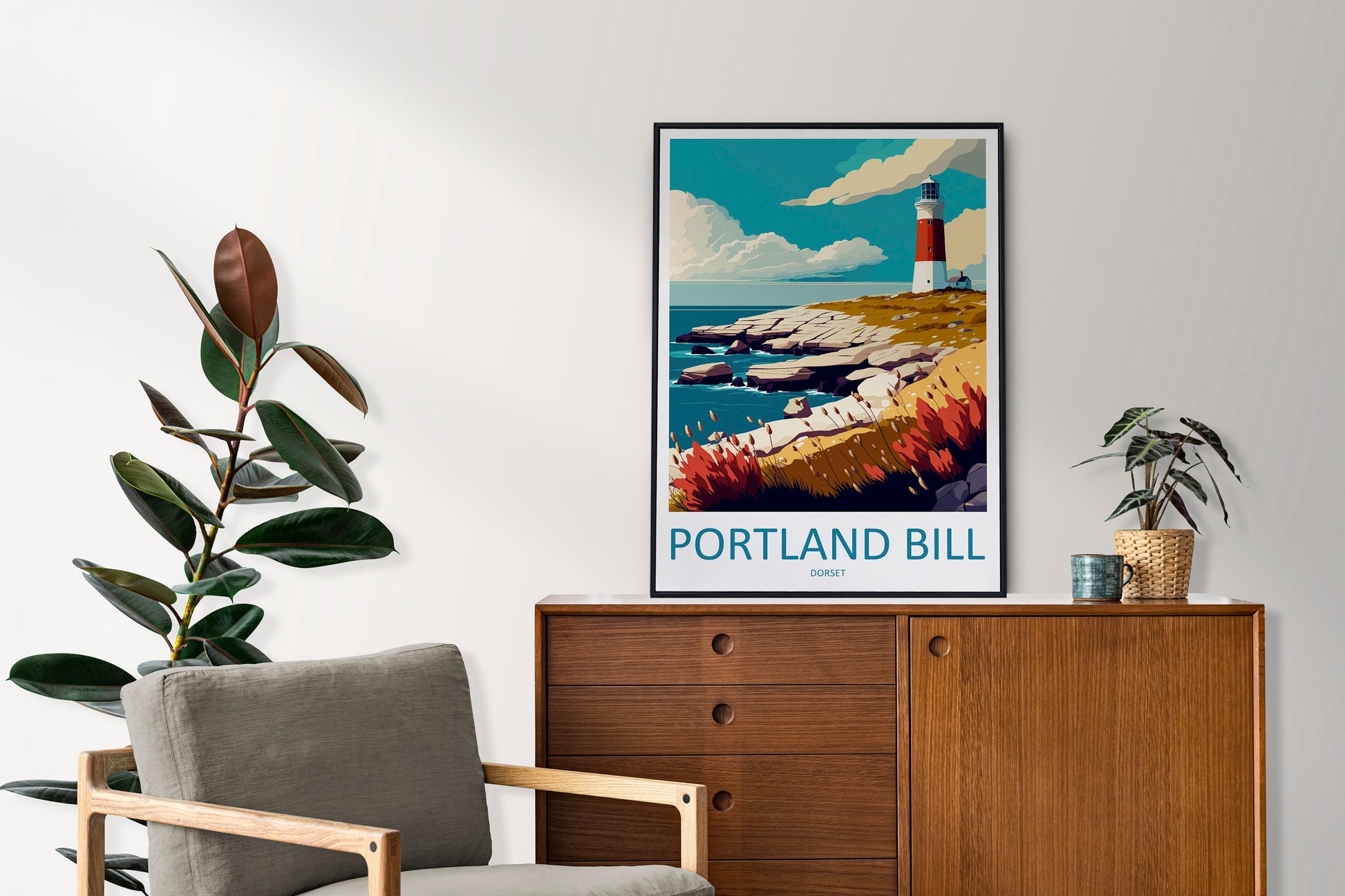 Portland Bill Travel Print Wall Art Portland Bill Wall Hanging Home Décor Portland Bill Gift Art Lovers England Art Lover Gift Portland Bill