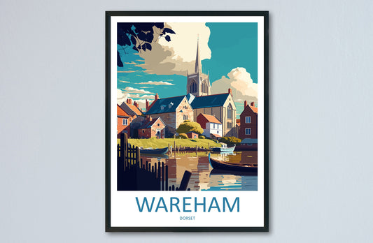 Wareham Travel Print Wall Art Wareham Wall Hanging Home Décor Wareham Gift Art Lovers England Art Lover Gift Wareham Wall Art Poster
