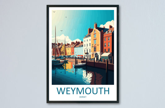 Weymouth Travel Print Wall Art Weymouth Wall Hanging Home Décor Weymouth Gift Art Lovers England Art Lover Gift Weymouth Wall Art Poster