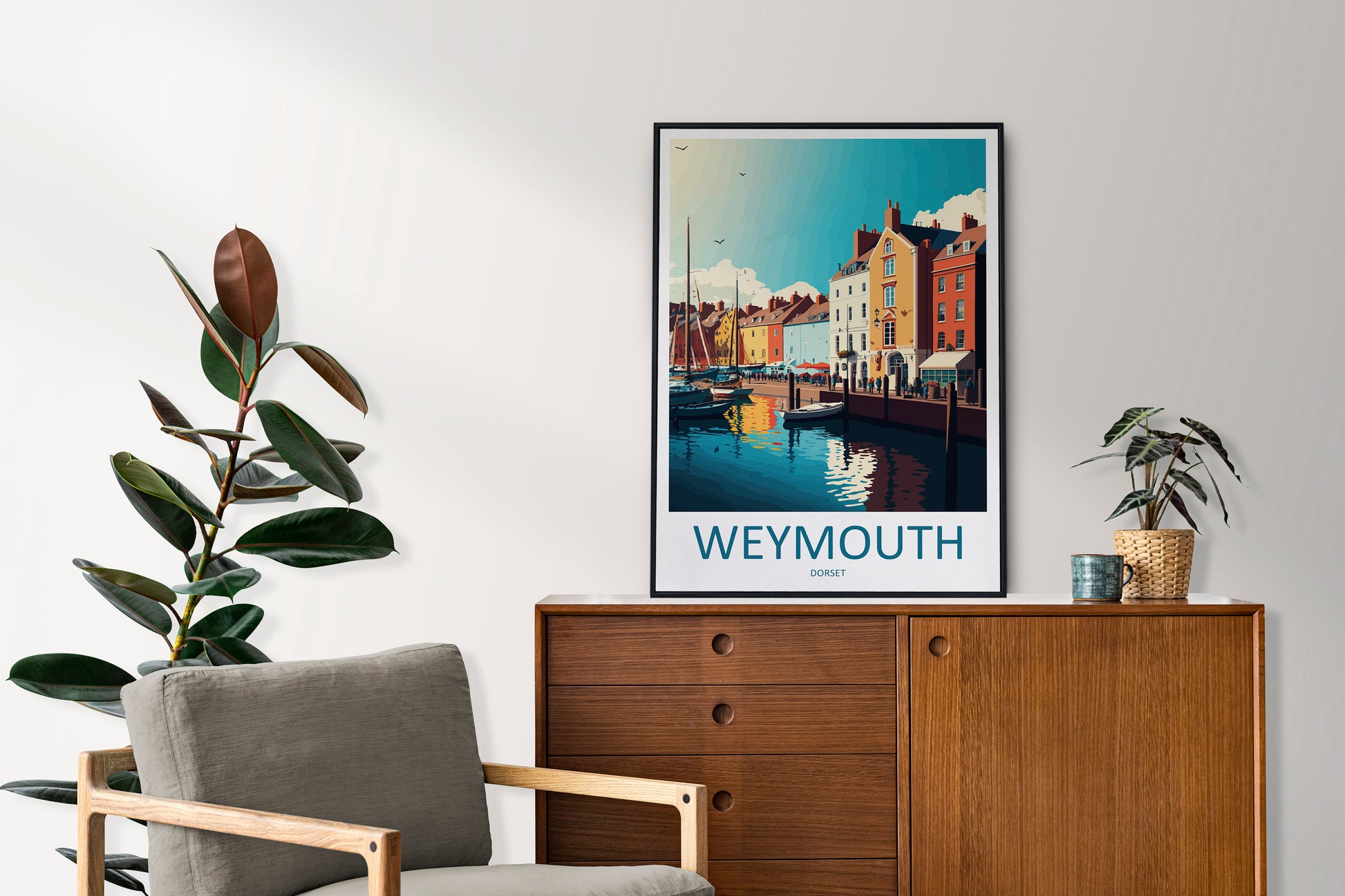 Weymouth Travel Print Wall Art Weymouth Wall Hanging Home Décor Weymouth Gift Art Lovers England Art Lover Gift Weymouth Wall Art Poster