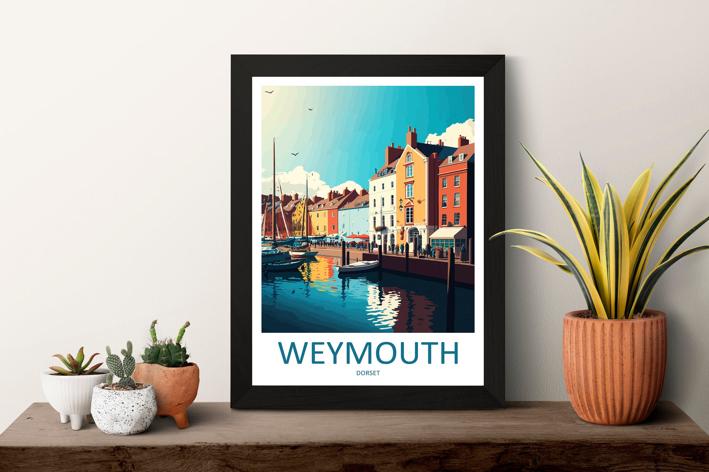 Weymouth Travel Print Wall Art Weymouth Wall Hanging Home Décor Weymouth Gift Art Lovers England Art Lover Gift Weymouth Wall Art Poster