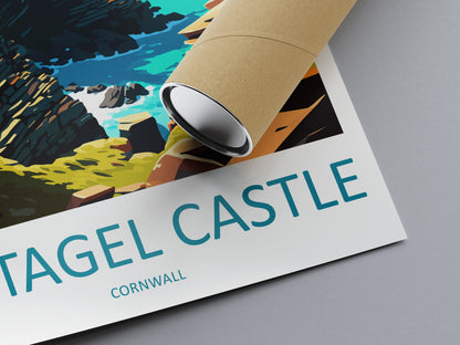 Tintagel Castle Travel Print Wall Art Tintagel Castle Wall Hanging Home Décor Tintagel Castle Gift Art Lovers England Art Lover Gift