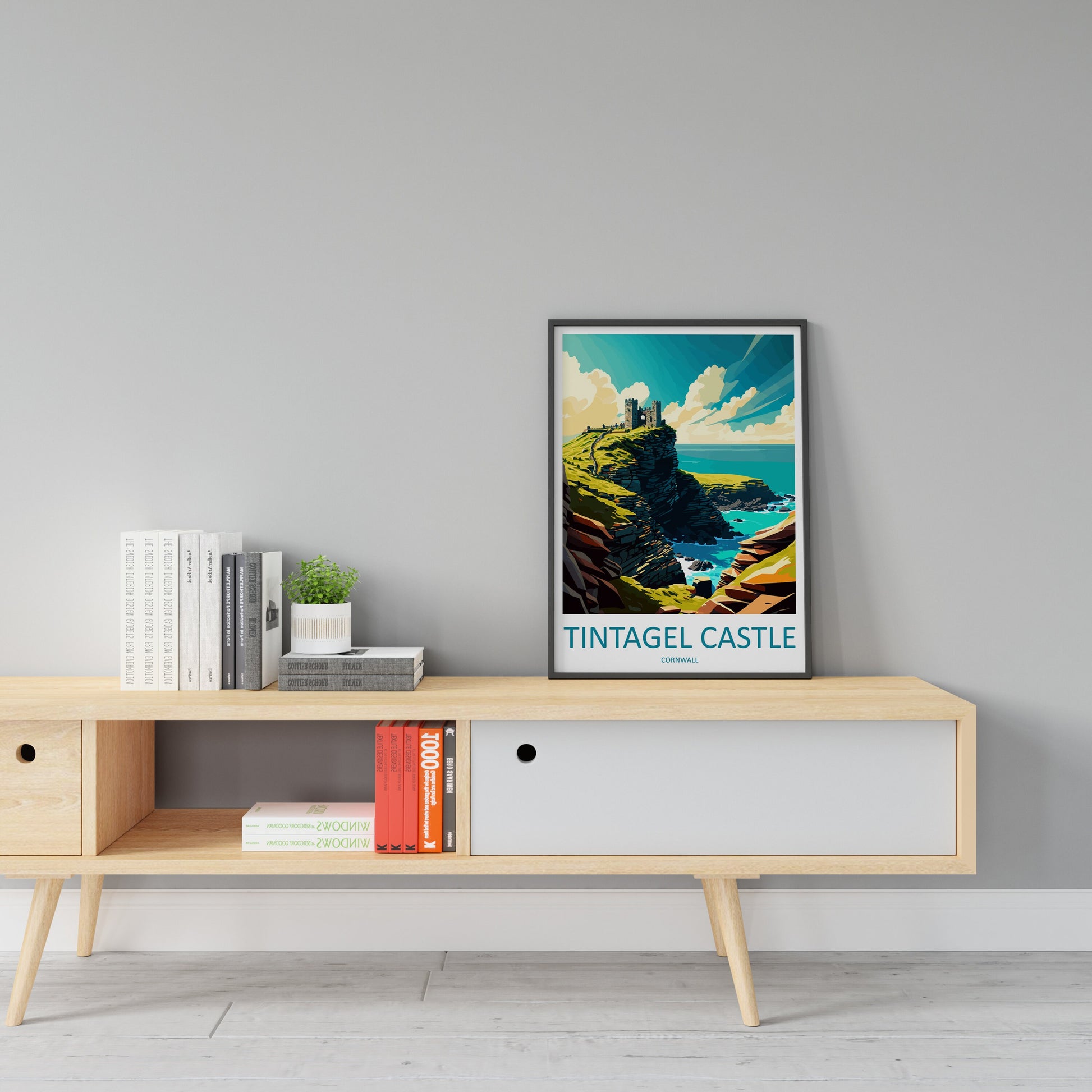 Tintagel Castle Travel Print Wall Art Tintagel Castle Wall Hanging Home Décor Tintagel Castle Gift Art Lovers England Art Lover Gift