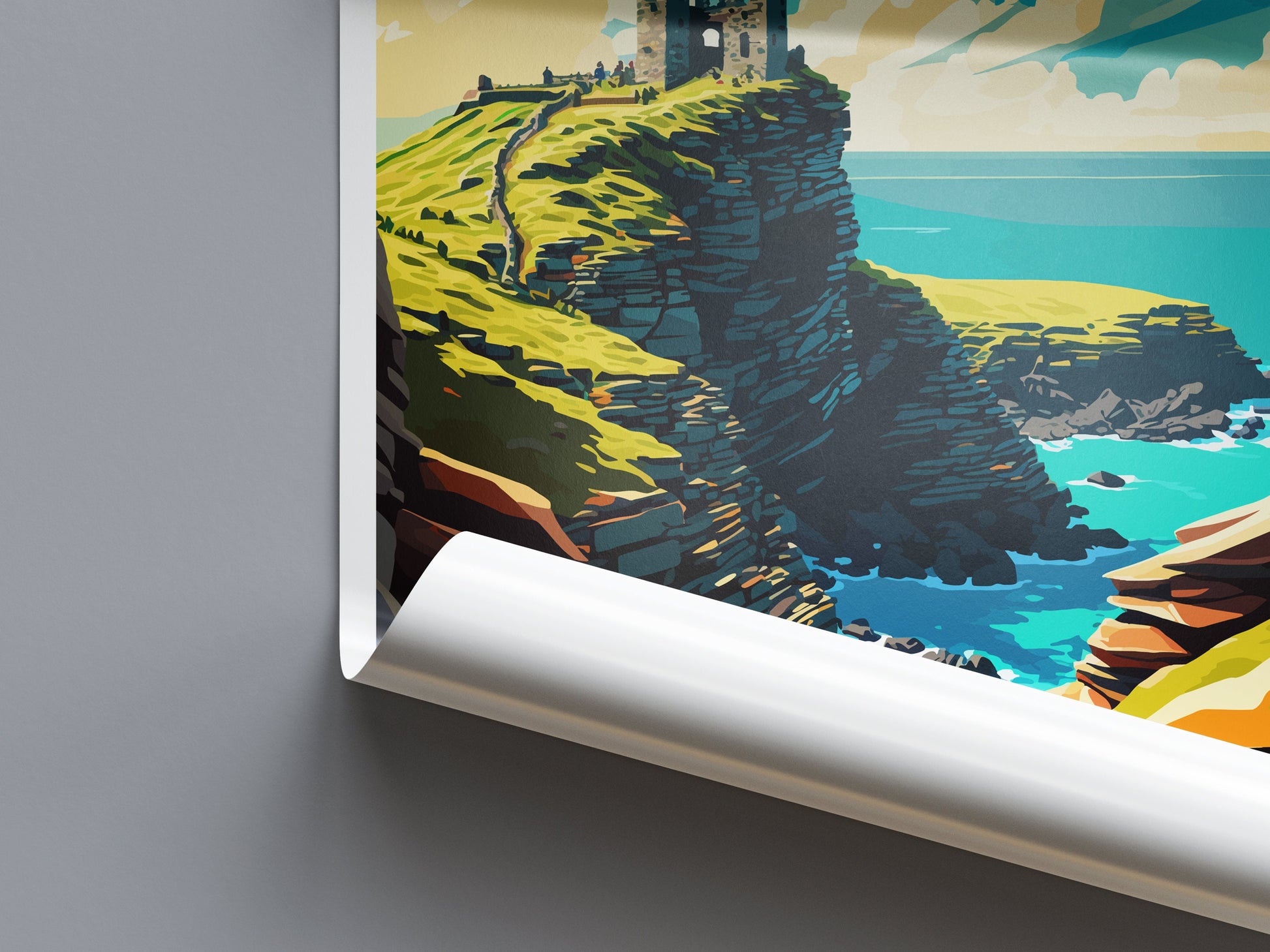 Tintagel Castle Travel Print Wall Art Tintagel Castle Wall Hanging Home Décor Tintagel Castle Gift Art Lovers England Art Lover Gift
