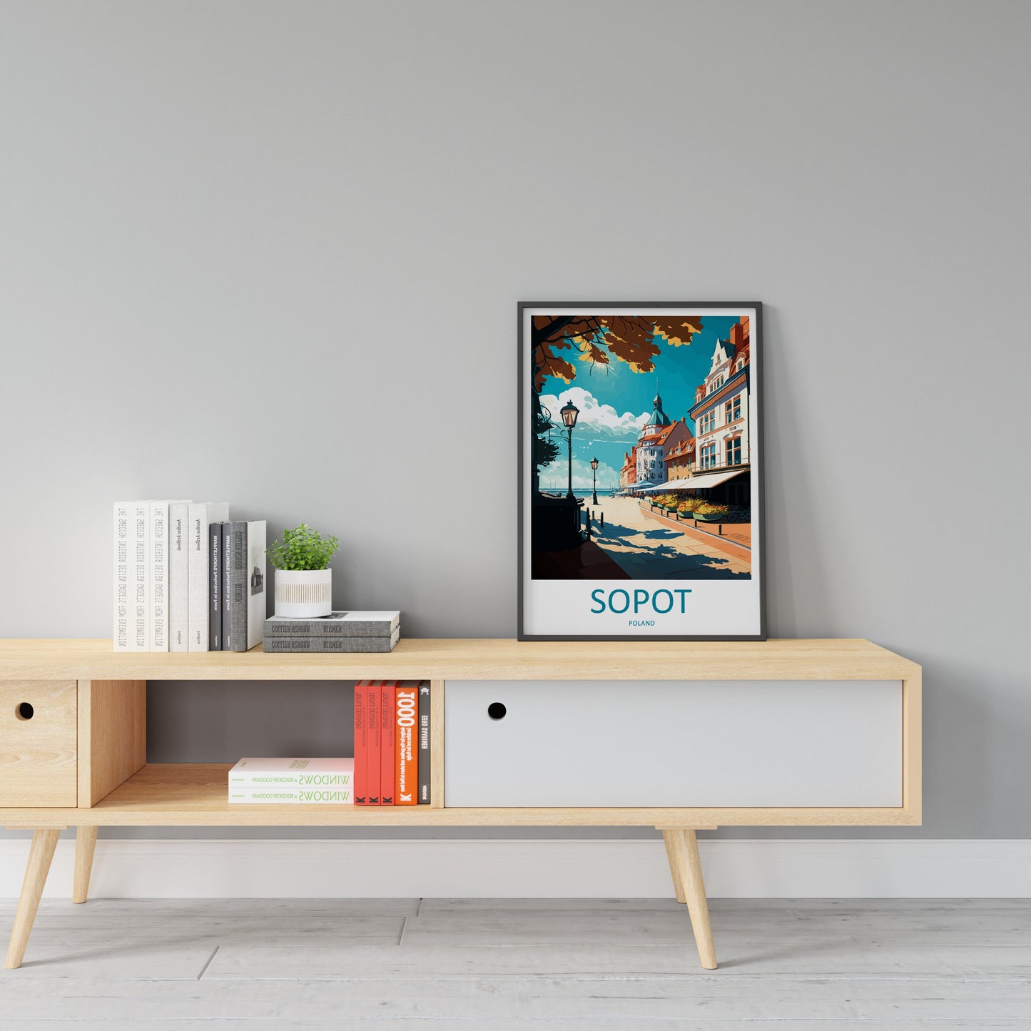 Sopot Travel Print Wall Art Sopot Wall Hanging Home Décor Sopot Gift Art Lovers Poland Art Lover Gift Sopot Travel Wall Art