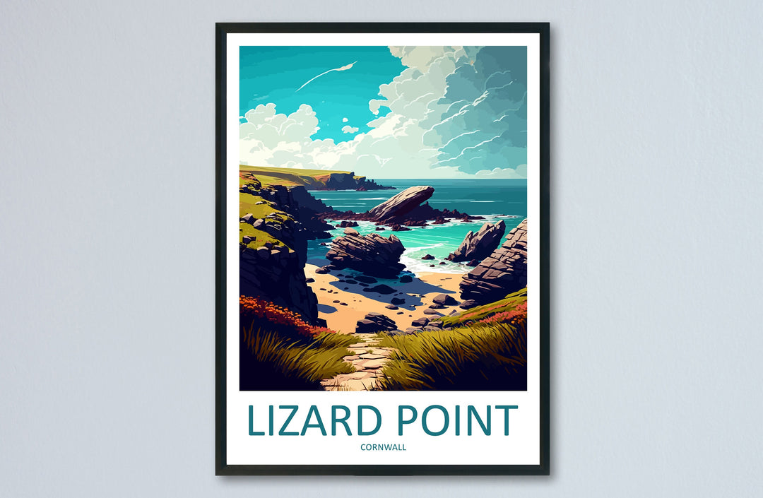 Lizard Point Travel Print Wall Art Lizard Point Wall Hanging Home Décor Lizard Point Gift Art Lovers England Art Lover Gift Lizard Point Art