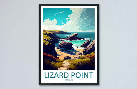 Lizard Point Travel Print Wall Art Lizard Point Wall Hanging Home Décor Lizard Point Gift Art Lovers England Art Lover Gift Lizard Point Art