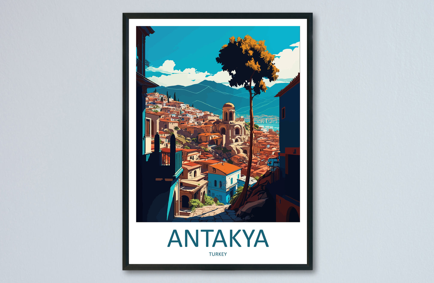 Antakya Travel Print Wall Art Antakya Wall Hanging Home Décor Antakya Gift Art Lovers Turkey Art Lover Gift Antakya City Turkey Travel Art