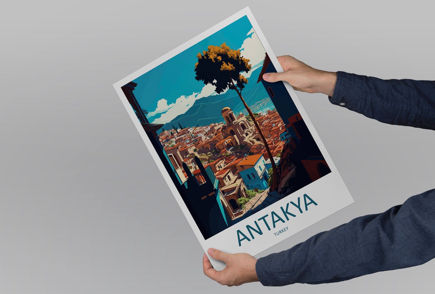Antakya Travel Print Wall Art Antakya Wall Hanging Home Décor Antakya Gift Art Lovers Turkey Art Lover Gift Antakya City Turkey Travel Art