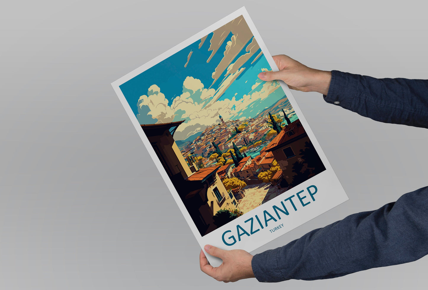 Gaziantep Travel Print Wall Art Gaziantep Wall Hanging Home Décor Gaziantep Gift Art Lovers Turkey Art Lover Gift Gaziantep Turkey Travel
