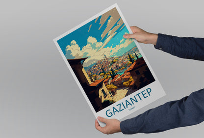 Gaziantep Travel Print Wall Art Gaziantep Wall Hanging Home Décor Gaziantep Gift Art Lovers Turkey Art Lover Gift Gaziantep Turkey Travel