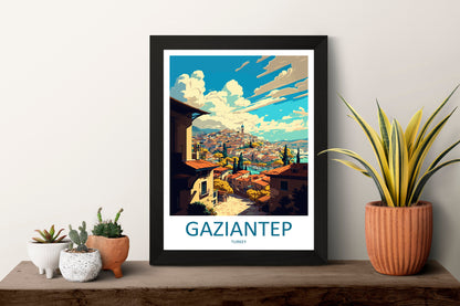 Gaziantep Travel Print Wall Art Gaziantep Wall Hanging Home Décor Gaziantep Gift Art Lovers Turkey Art Lover Gift Gaziantep Turkey Travel