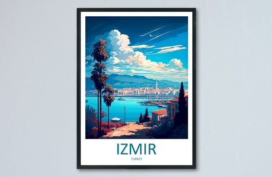 Izmir Travel Print Wall Art Izmir Wall Hanging Home Décor Izmir Gift Art Lovers Turkey Art Lover Gift Izmir City Turkey Travel