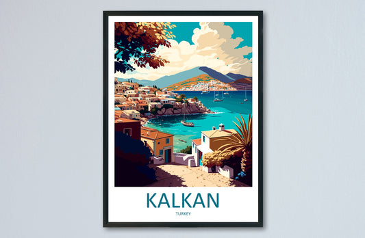 Kalkan Travel Print Wall Art Kalkan Wall Hanging Home Décor Kalkan Gift Art Lovers Turkey Art Lover Gift Kalkan City Turkey Travel