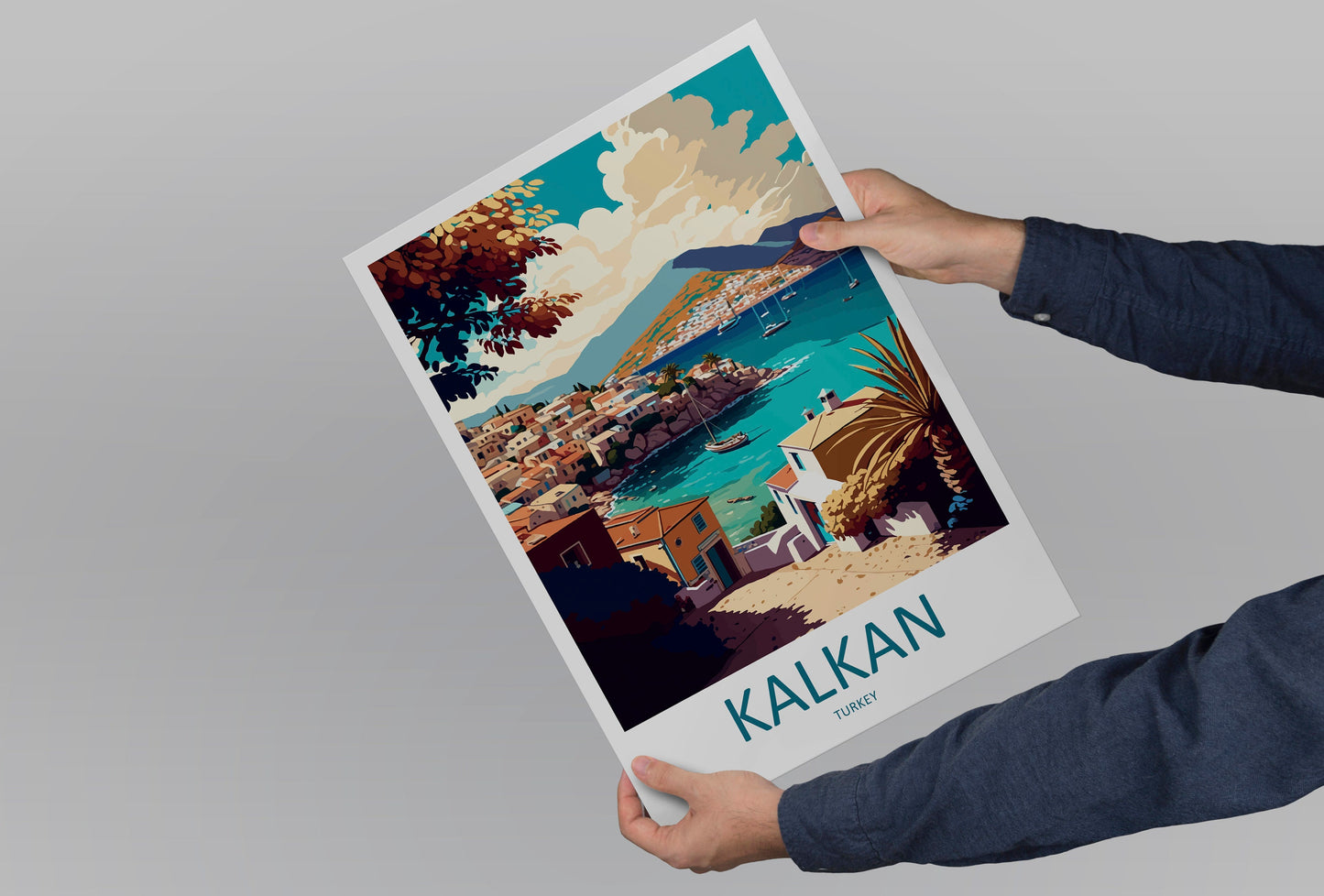 Kalkan Travel Print Wall Art Kalkan Wall Hanging Home Décor Kalkan Gift Art Lovers Turkey Art Lover Gift Kalkan City Turkey Travel