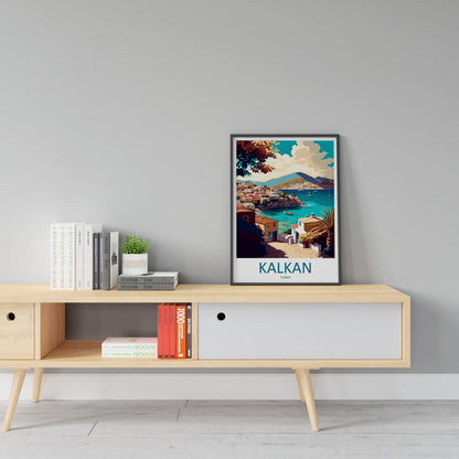 Kalkan Travel Print Wall Art Kalkan Wall Hanging Home Décor Kalkan Gift Art Lovers Turkey Art Lover Gift Kalkan City Turkey Travel