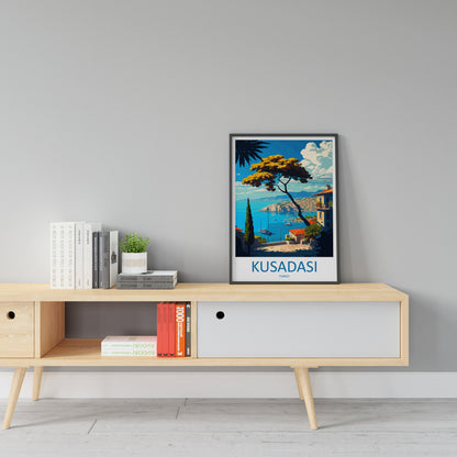 Kuşadası Travel Print Wall Art Kuşadası Wall Hanging Home Décor Kuşadası Gift Art Lovers Turkey Art Lover Gift Kuşadası City Turkey Travel