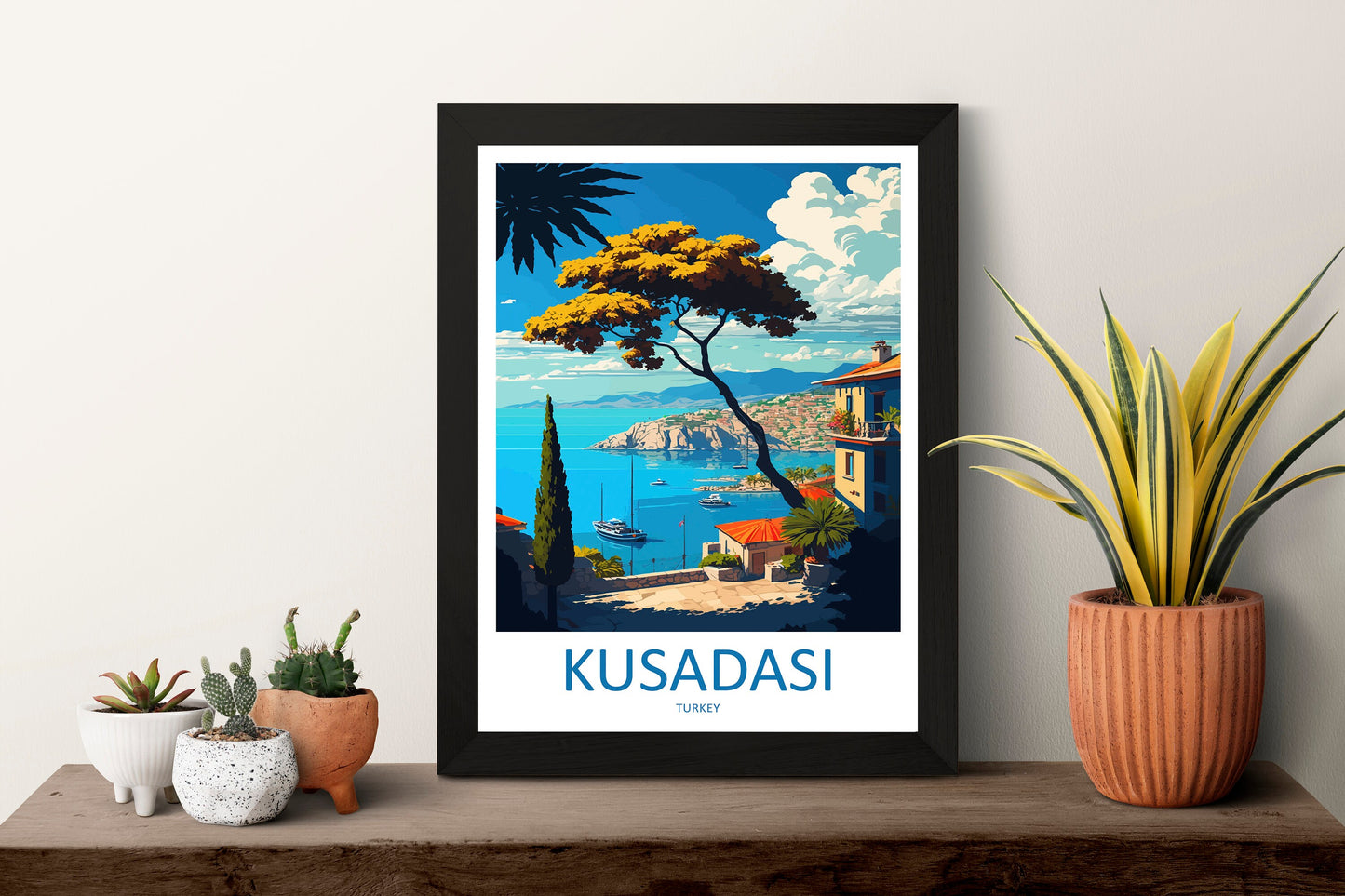 Kuşadası Travel Print Wall Art Kuşadası Wall Hanging Home Décor Kuşadası Gift Art Lovers Turkey Art Lover Gift Kuşadası City Turkey Travel