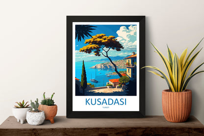 Kuşadası Travel Print Wall Art Kuşadası Wall Hanging Home Décor Kuşadası Gift Art Lovers Turkey Art Lover Gift Kuşadası City Turkey Travel