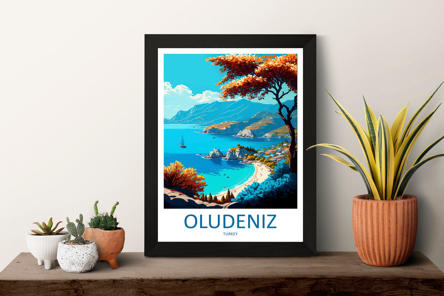 Ölüdeniz Travel Print Wall Art Ölüdeniz Wall Hanging Home Décor Ölüdeniz Gift Art Lovers Turkey Art Lover Gift Ölüdeniz City Turkey Travel