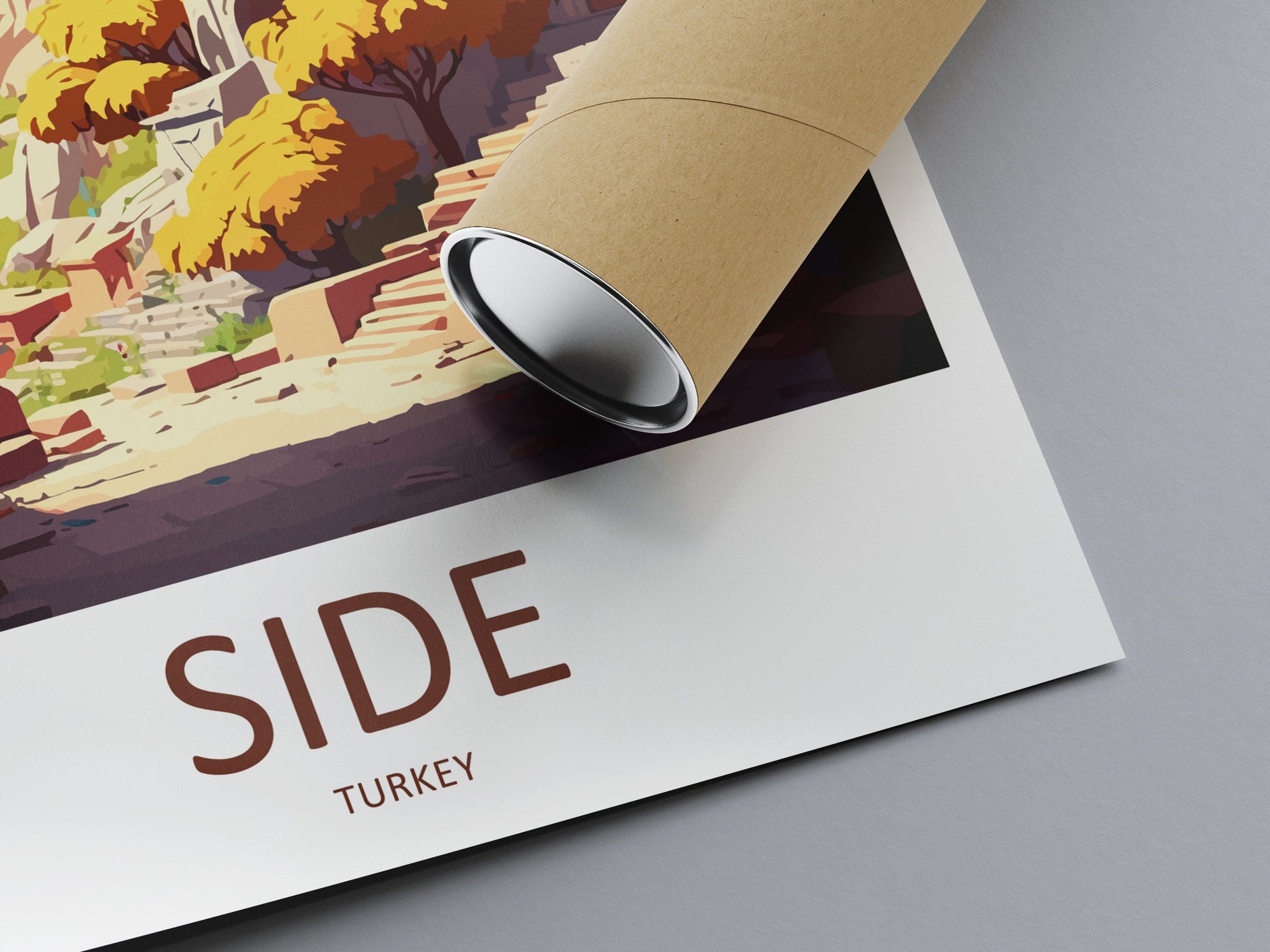 Side City Travel Print Wall Art Side City Wall Hanging Home Décor Side City Gift Art Lovers Turkey Art Lover Gift Side City Turkey Travel
