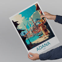 Adana Travel Print Wall Art Adana Wall Hanging Home Décor Adana Gift Art Lovers Turkey Art Lover Gift Adana City Turkey Travel Art Gift