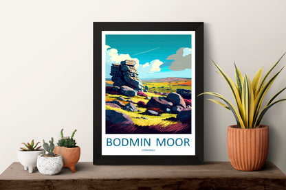 Bodmin Moor Travel Print Wall Art Bodmin Moor Wall Hanging Home Décor Bodmin Moor Gift Art Lovers England Art Lover Gift Bodmin Moor Art