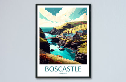 Boscastle Travel Print Wall Art Boscastle Wall Hanging Home Décor Boscastle Gift Art Lovers England Art Lover Gift Boscastle Art