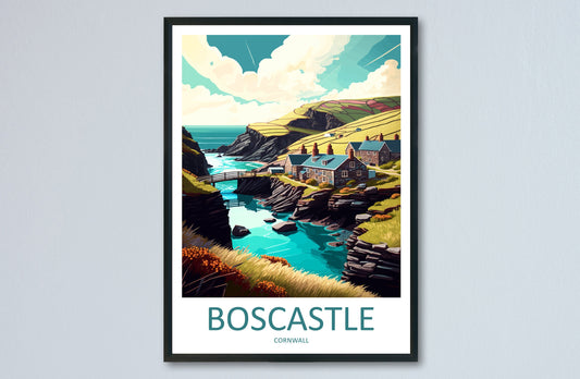 Boscastle Travel Print Wall Art Boscastle Wall Hanging Home Décor Boscastle Gift Art Lovers England Art Lover Gift Boscastle Art