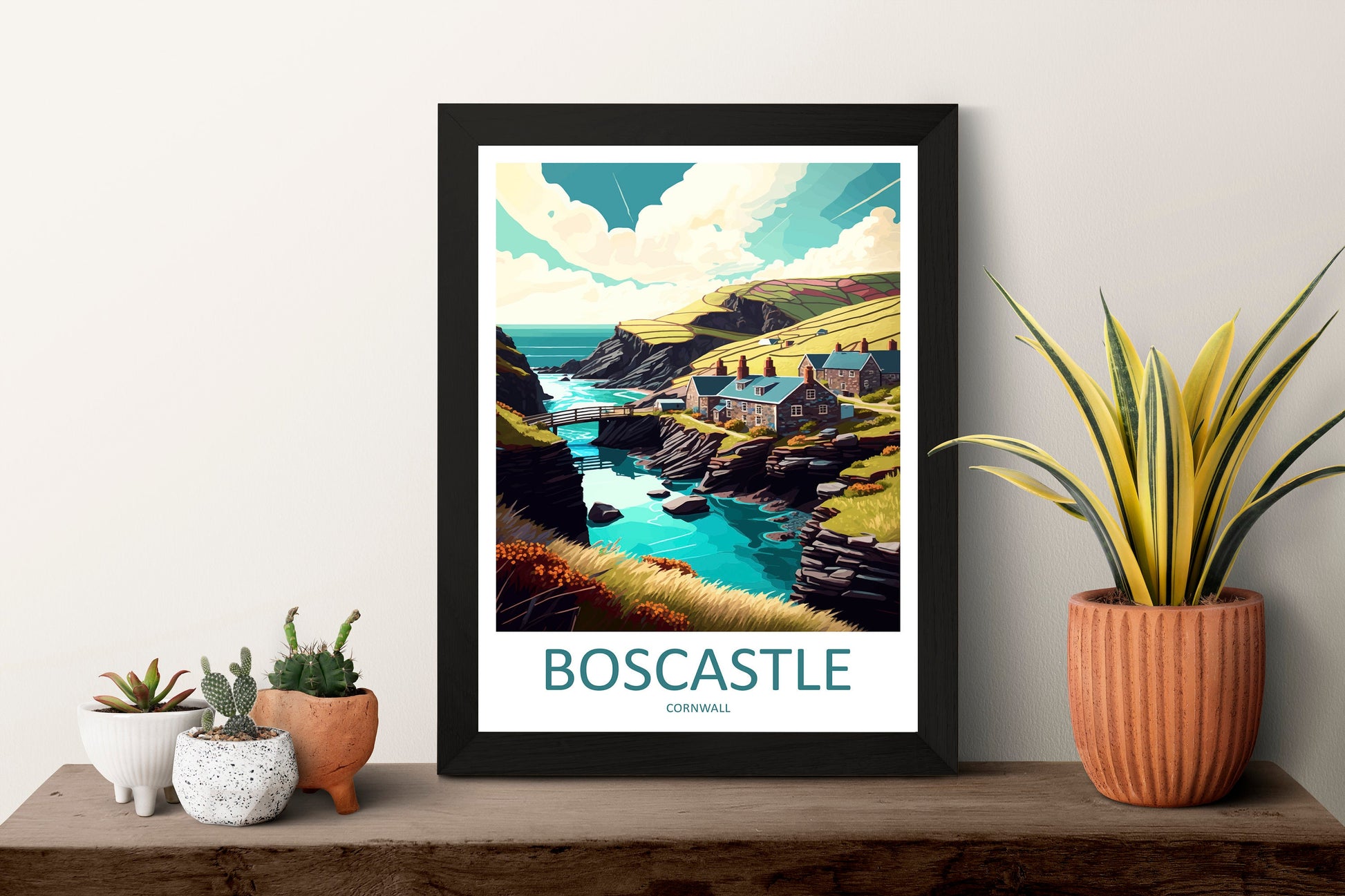 Boscastle Travel Print Wall Art Boscastle Wall Hanging Home Décor Boscastle Gift Art Lovers England Art Lover Gift Boscastle Art