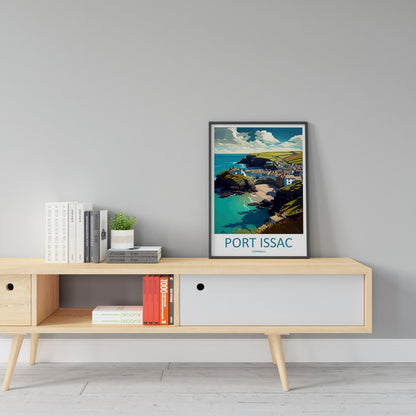 Port Issac Travel Print Wall Art Port Issac Wall Hanging Home Décor Port Issac Gift Art Lovers England Art Lover Gift Port Issac Art