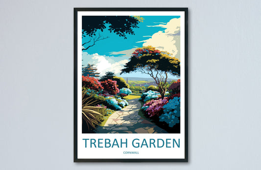 Trebah Garden Travel Print Wall Art Trebah Garden Wall Hanging Home Décor Trebah Garden Gift Art Lovers England Art Lover Gift Trebah Garden