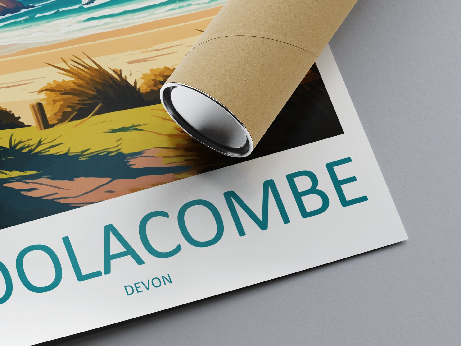 Woolacombe Travel Print Wall Art Woolacombe Wall Hanging Home Décor Woolacombe Gift Art Lovers England Art Lover Gift Woolacombe Art