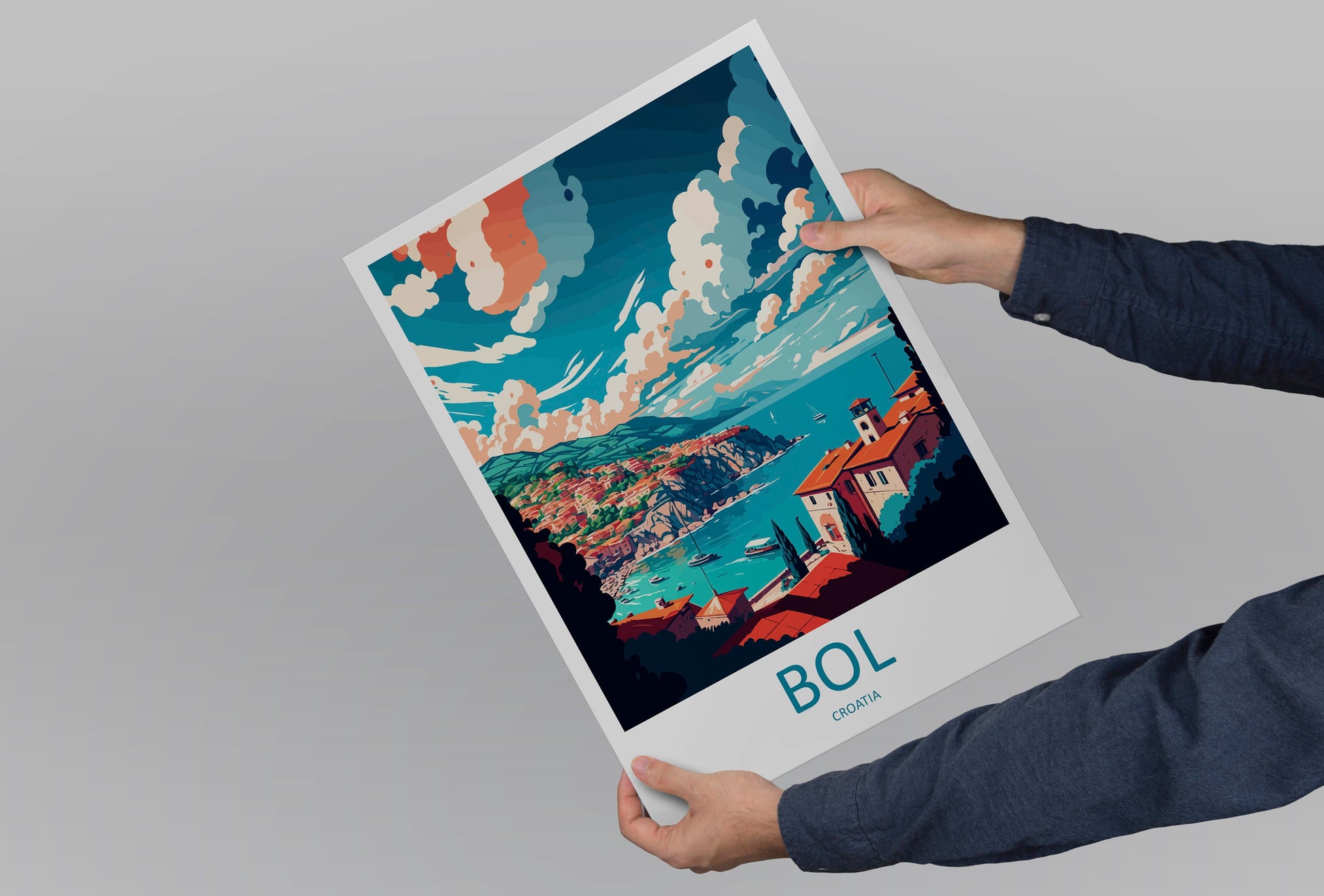 Bol Travel Print Wall Art Bol Wall Hanging Home Décor Bol Gift Art Lovers Croatia Art Lover Gift Bol City Croatia Travel Poster