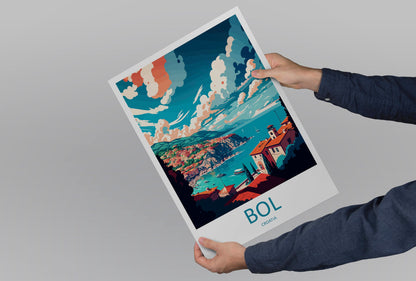 Bol Travel Print Wall Art Bol Wall Hanging Home Décor Bol Gift Art Lovers Croatia Art Lover Gift Bol City Croatia Travel Poster