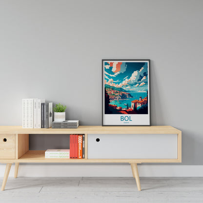 Bol Travel Print Wall Art Bol Wall Hanging Home Décor Bol Gift Art Lovers Croatia Art Lover Gift Bol City Croatia Travel Poster
