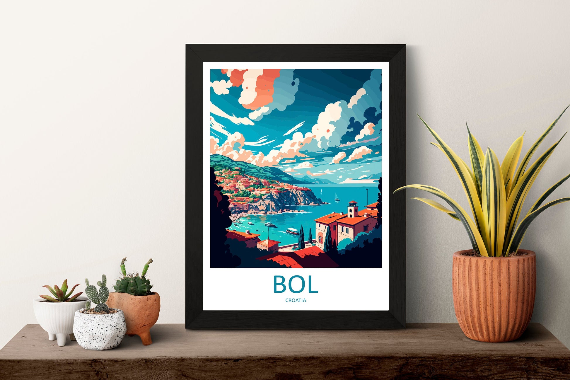 Bol Travel Print Wall Art Bol Wall Hanging Home Décor Bol Gift Art Lovers Croatia Art Lover Gift Bol City Croatia Travel Poster