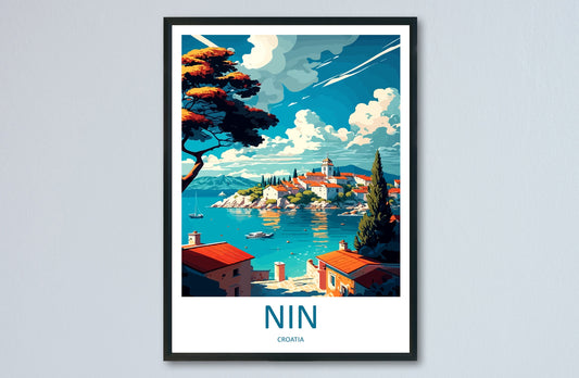 Nin Travel Print Wall Art Nin Wall Hanging Home Décor Nin Gift Art Lovers Croatia Art Lover Gift Nin Travel Poster Wall Art Coastal Artwork