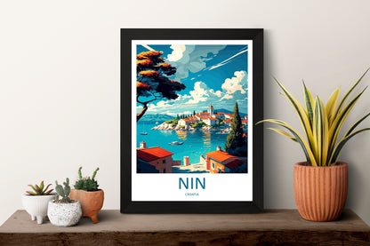 Nin Travel Print Wall Art Nin Wall Hanging Home Décor Nin Gift Art Lovers Croatia Art Lover Gift Nin Travel Poster Wall Art Coastal Artwork