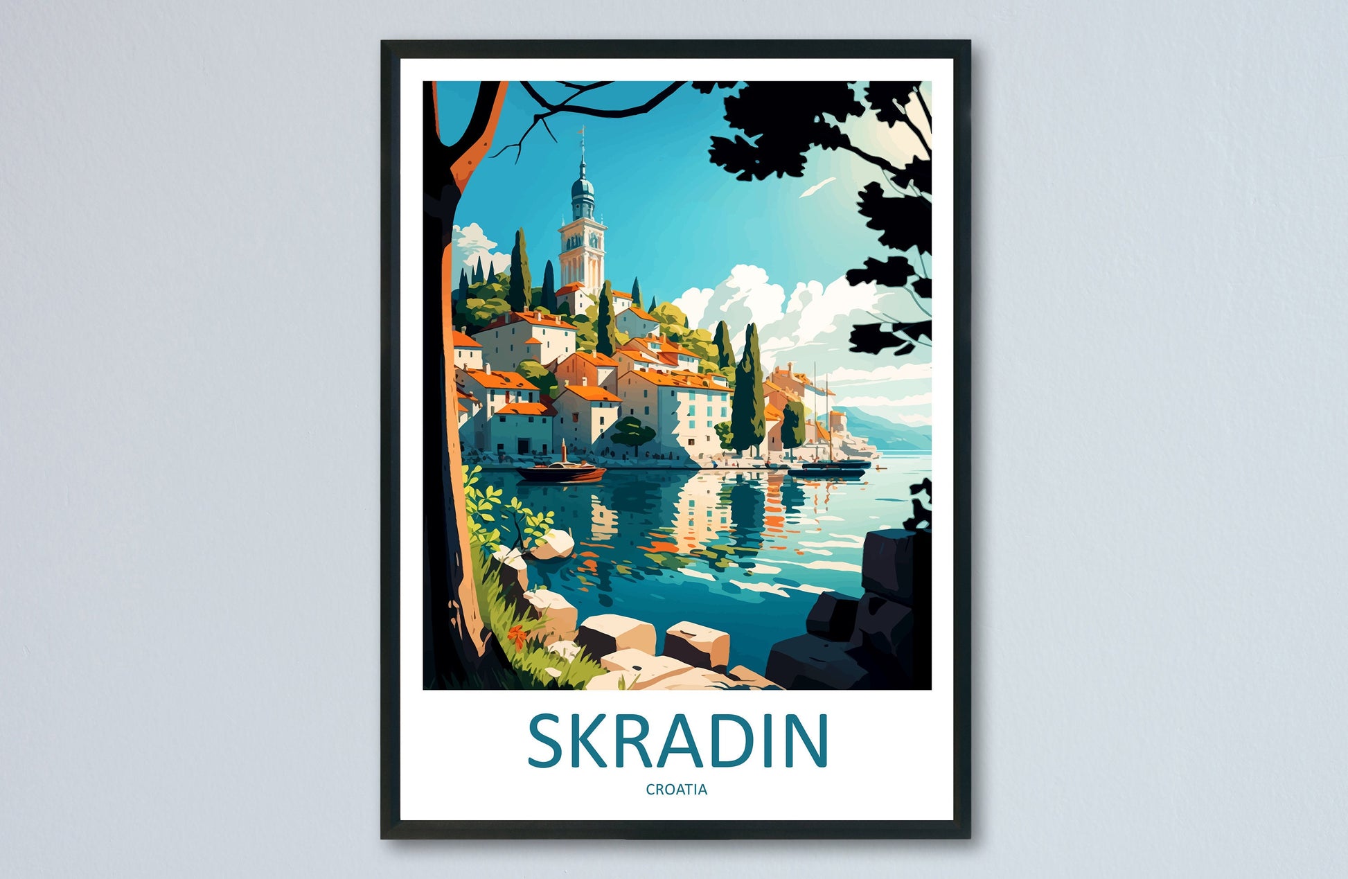 Skradin Travel Print Wall Art Skradin Wall Hanging Home Décor Skradin Gift Art Lovers Croatia Art Lover Gift Skradin Travel Poster Wall Art