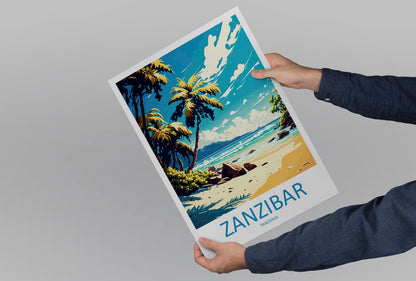 Zanzibar Travel Print Wall Art Zanzibar Wall Hanging Home Décor Zanzibar Gift Art Lovers Tanzania Art Print Zanzibar Wall Décor Art