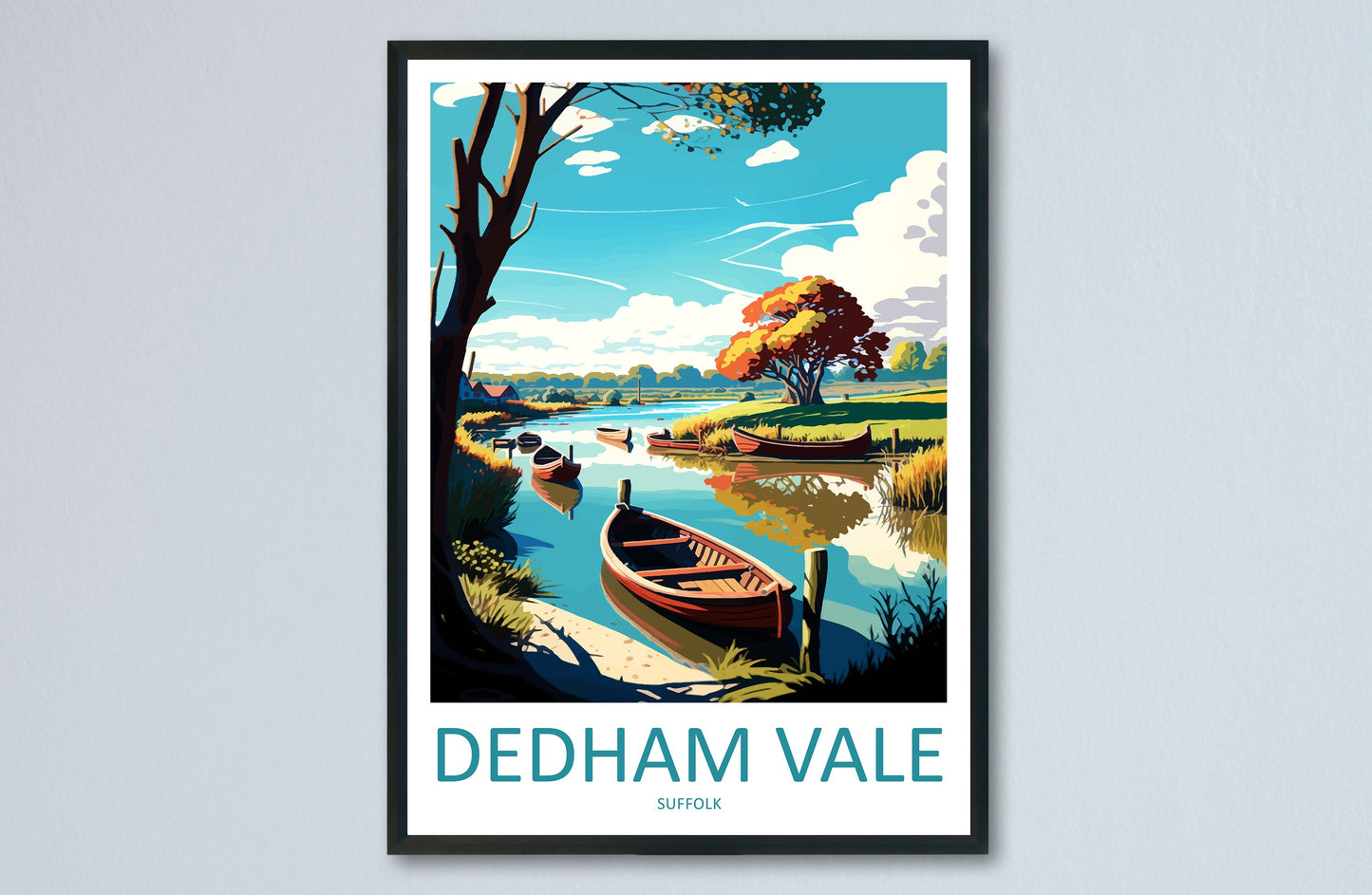 Dedham Vale Travel Print Wall Art Dedham Vale Wall Hanging Home Décor Dedham Vale Gift Art Lovers England Art Lover Gift Dedham Vale Art
