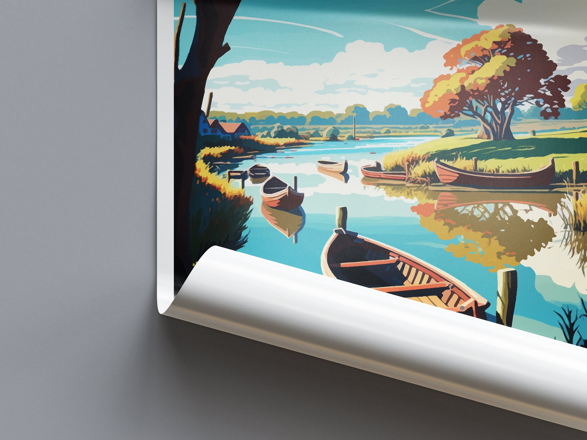 Dedham Vale Travel Print Wall Art Dedham Vale Wall Hanging Home Décor Dedham Vale Gift Art Lovers England Art Lover Gift Dedham Vale Art