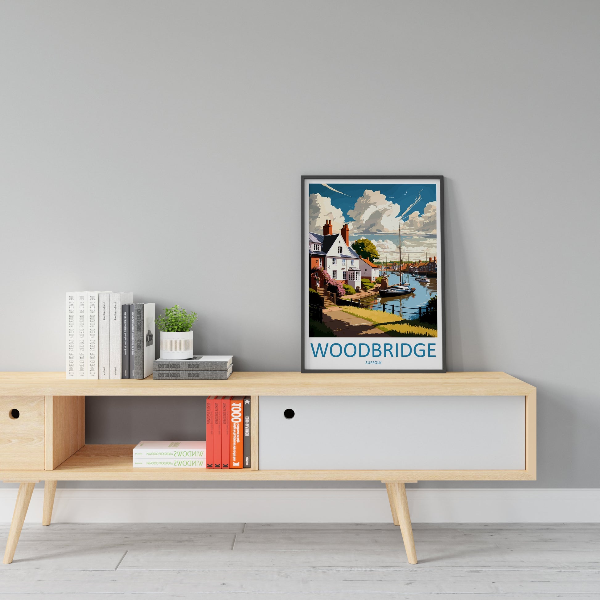Woodbridge Travel Print Wall Art Woodbridge Wall Hanging Home Décor Woodbridge Gift Art Lovers England Art Lover Gift Woodbridge Art