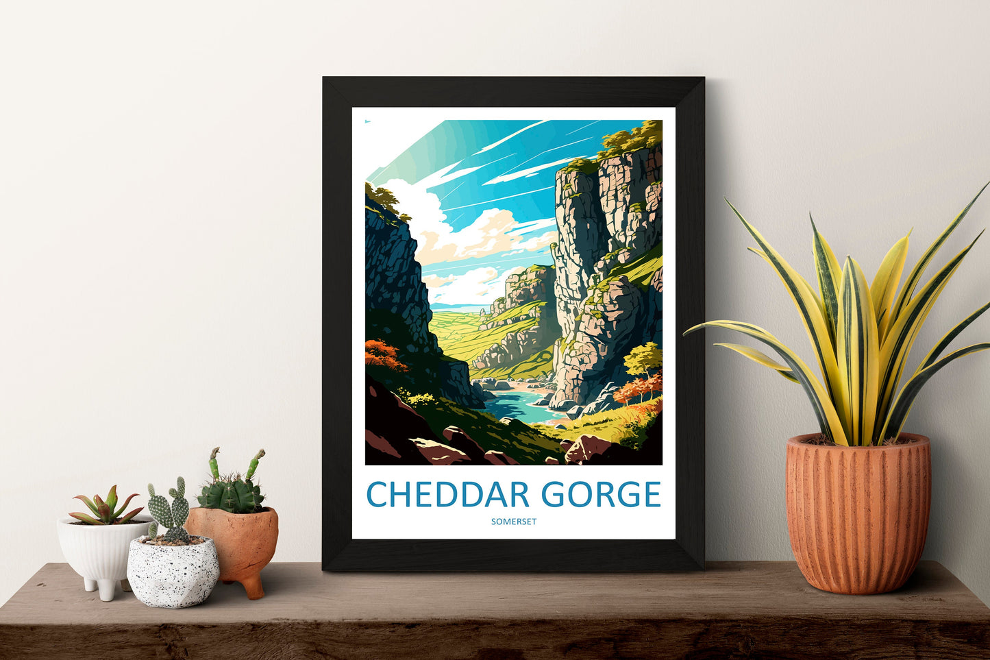 Cheddar Gorge Travel Print Wall Art Cheddar Gorge Wall Hanging Home Décor Cheddar Gorge Gift Art Lovers England Art Lover Gift Cheddar Gorge