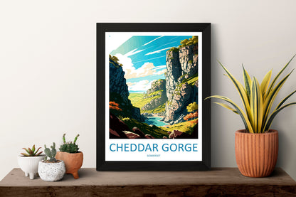 Cheddar Gorge Travel Print Wall Art Cheddar Gorge Wall Hanging Home Décor Cheddar Gorge Gift Art Lovers England Art Lover Gift Cheddar Gorge